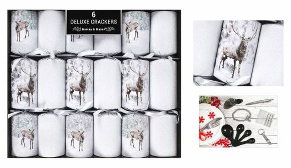 6 DELUXE ICE DEER 13.5" CRACKERS