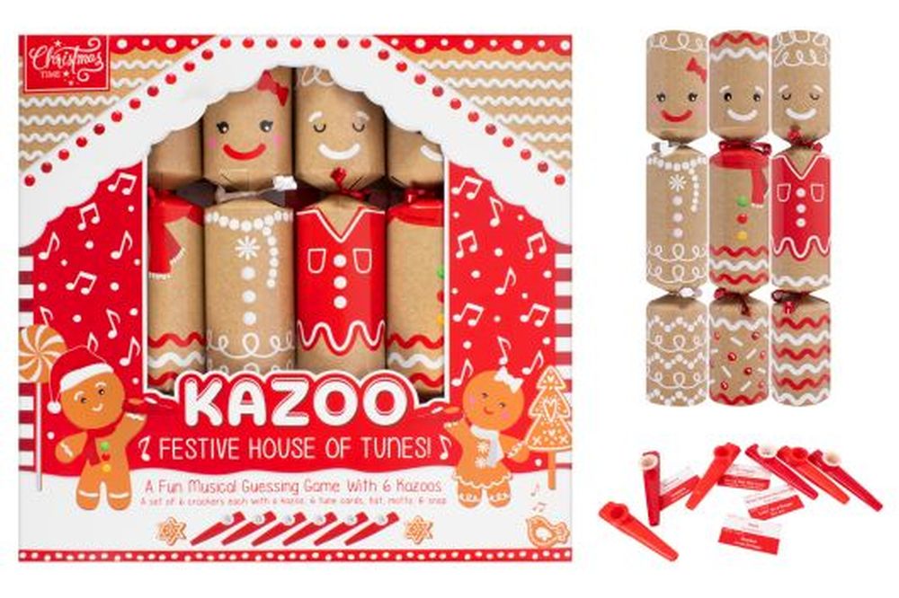 6 KAZOO GINGERBREAD 12" CRACKERS