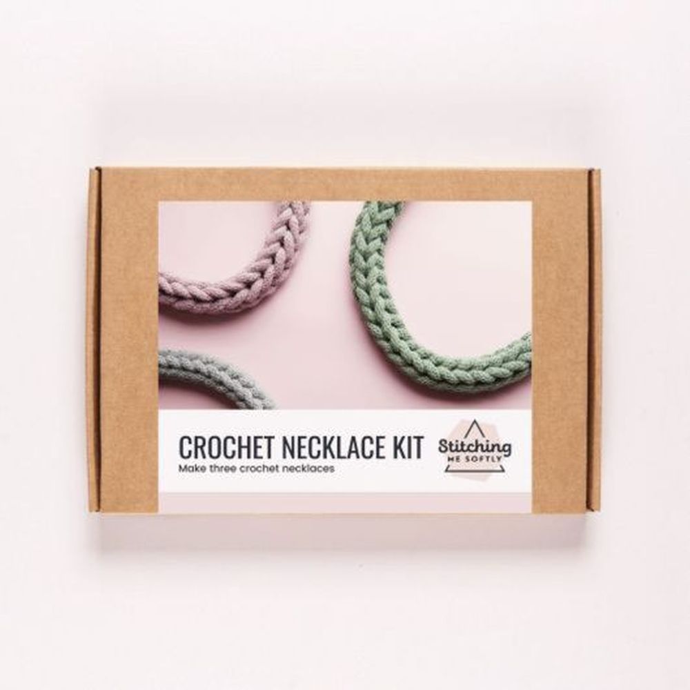 Crochet Necklace Kit - Mustard, Terracotta, Petrol