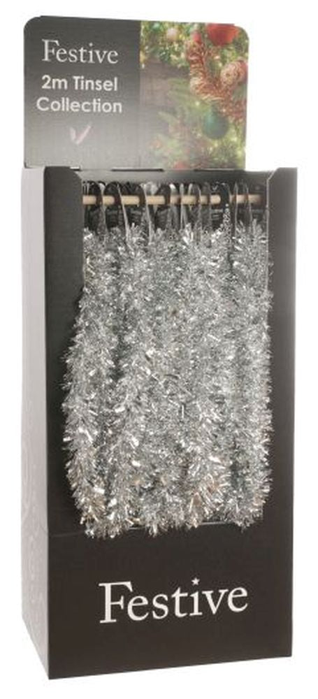 200cm x 7.5cm silver chunky / fine