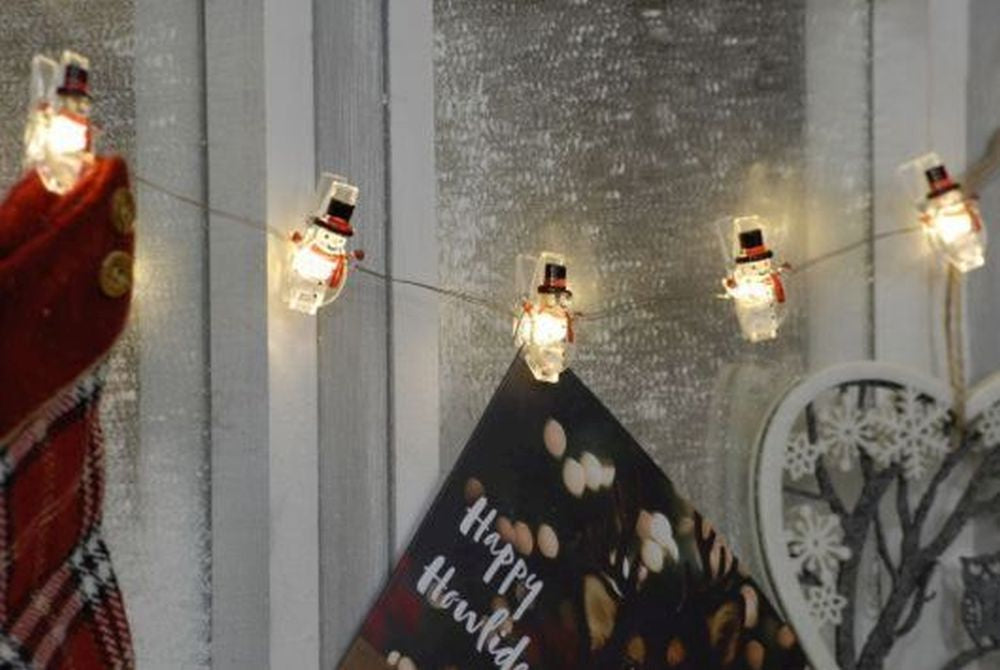 10 bo dewdrop snowman peg lights