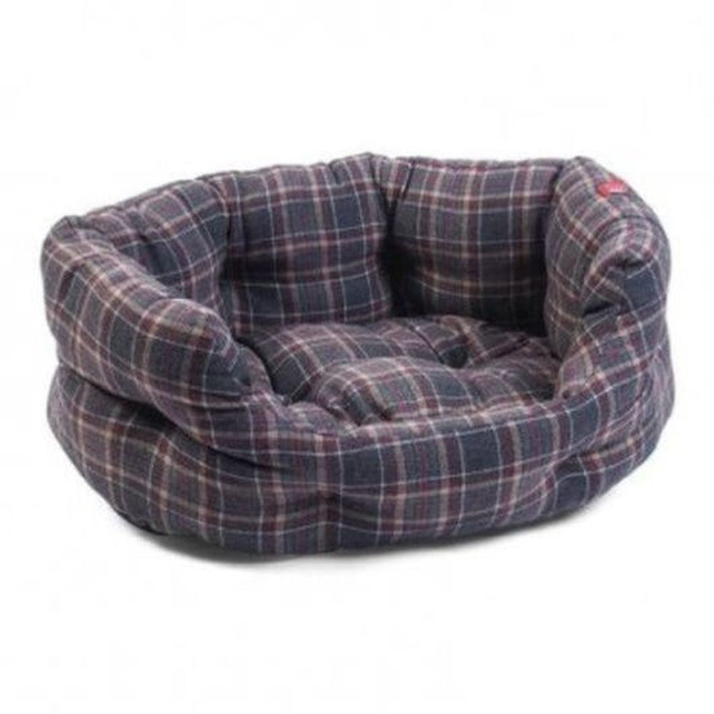 Plaid L Oval Bed