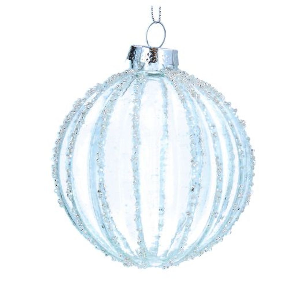 Clear Glass w Crushed Irid Stripes