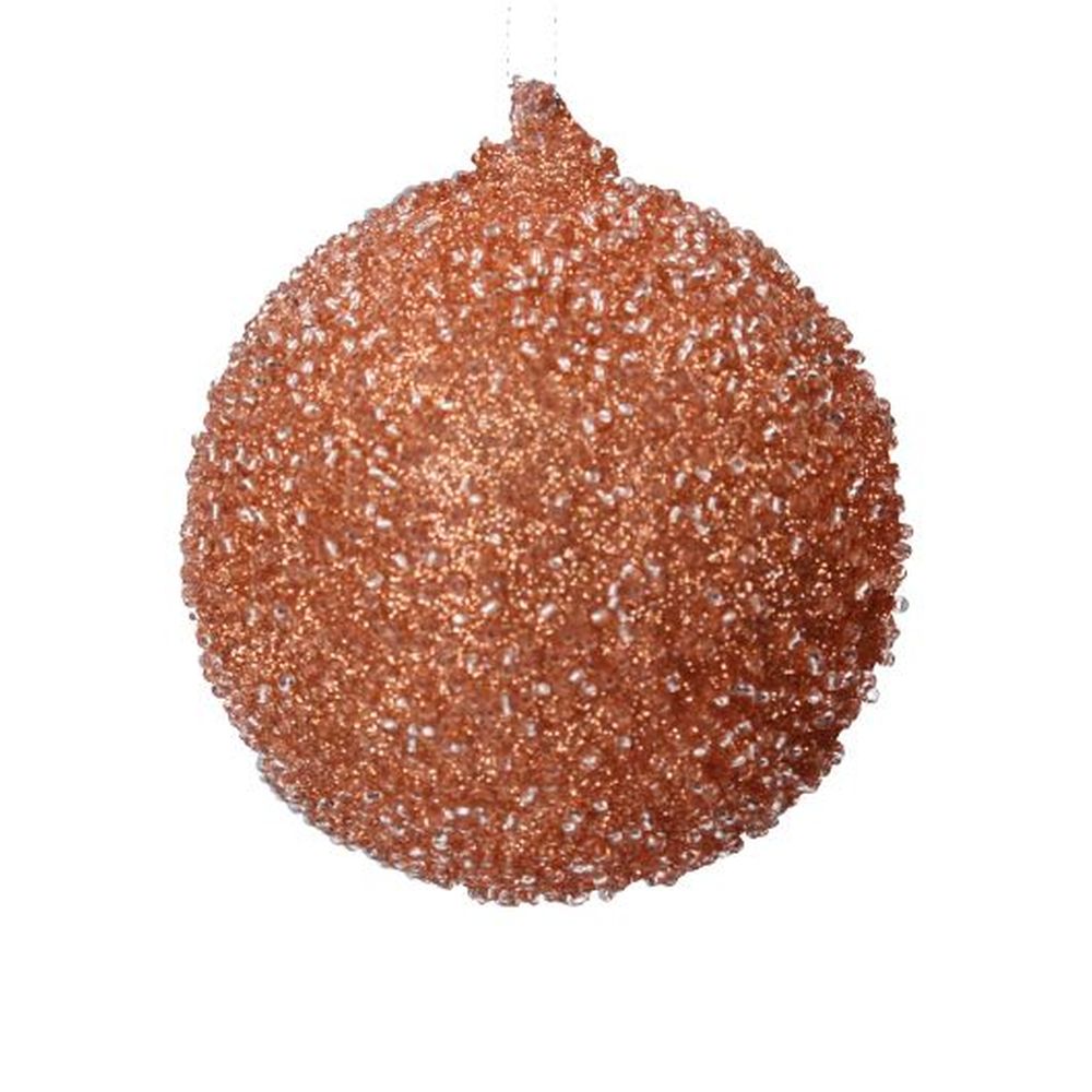 Copper Sparkle Glass Ball