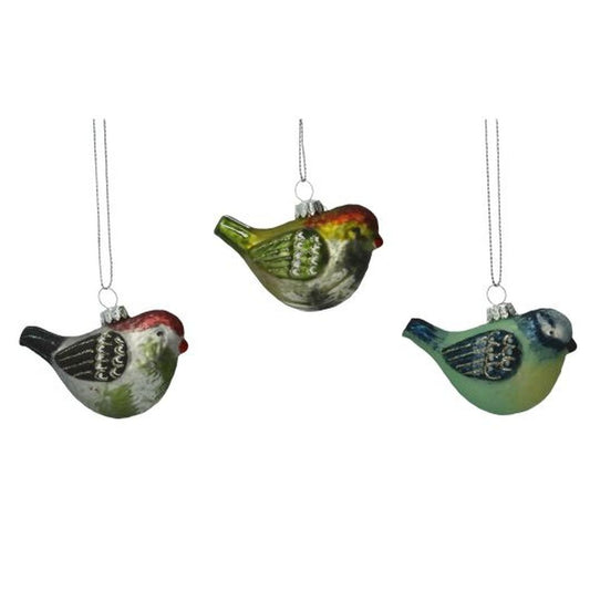 Painted Glass Bird Dec