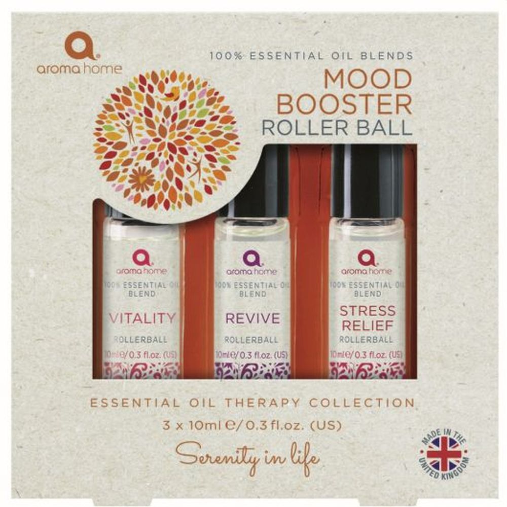 Mood Booster - 3 X 10ml 100% Essential Oil Blends Rollerball