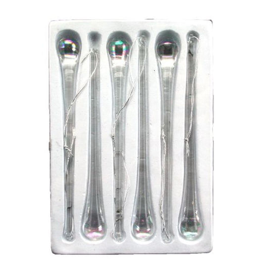Irid Glass Raindrop (Box of 6) - 130mm
