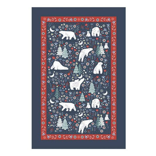 Seasonal Tea Towels   - Polar Bear Cotton TT