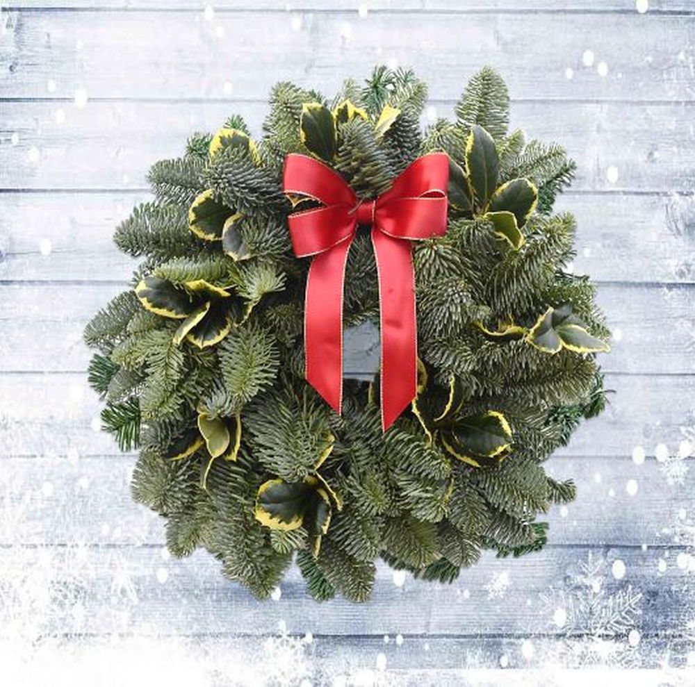 Classic Holly Wreath 8 inch