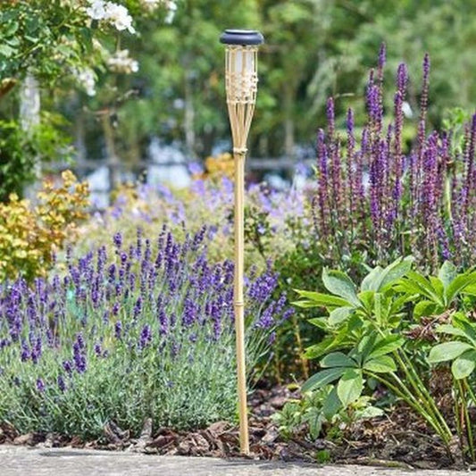 Flaming Bamboo Tiki Torch
