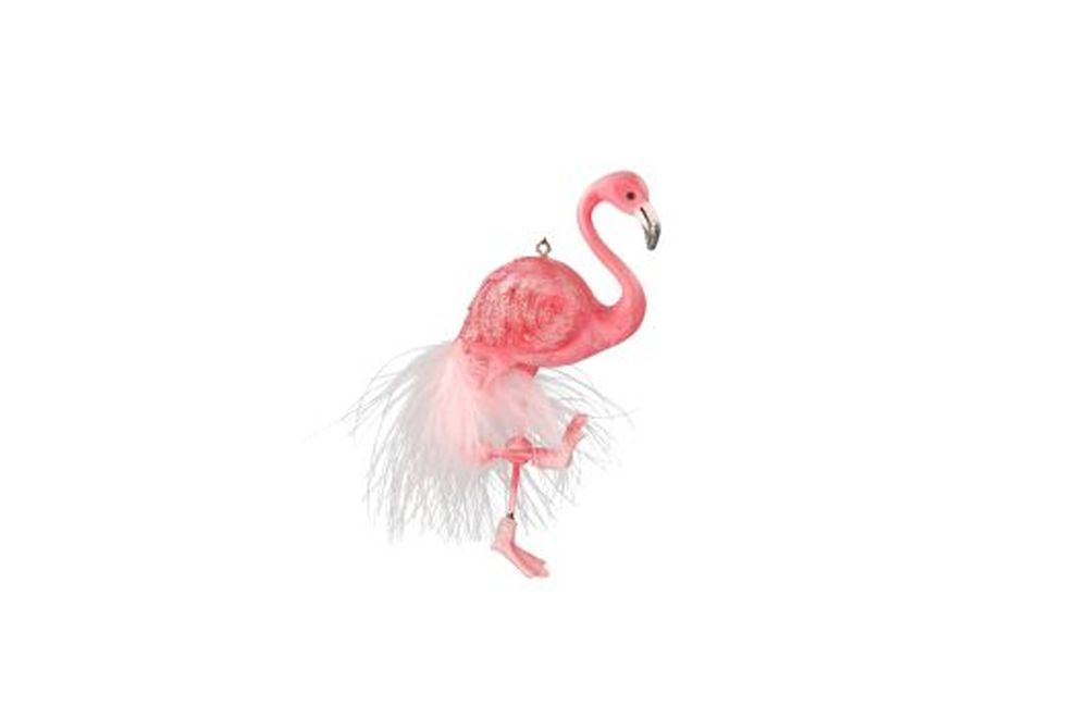 Pink Resin/Feather Flamingo Dec