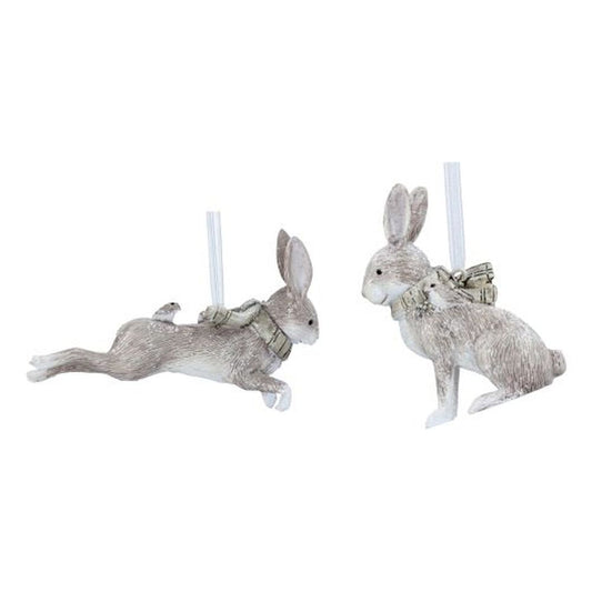 White/Brown Resin Hare Dec