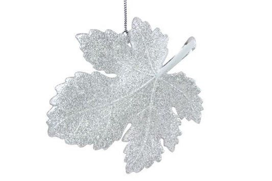 Iridescent Glitter Acrylic Leaf Dec
