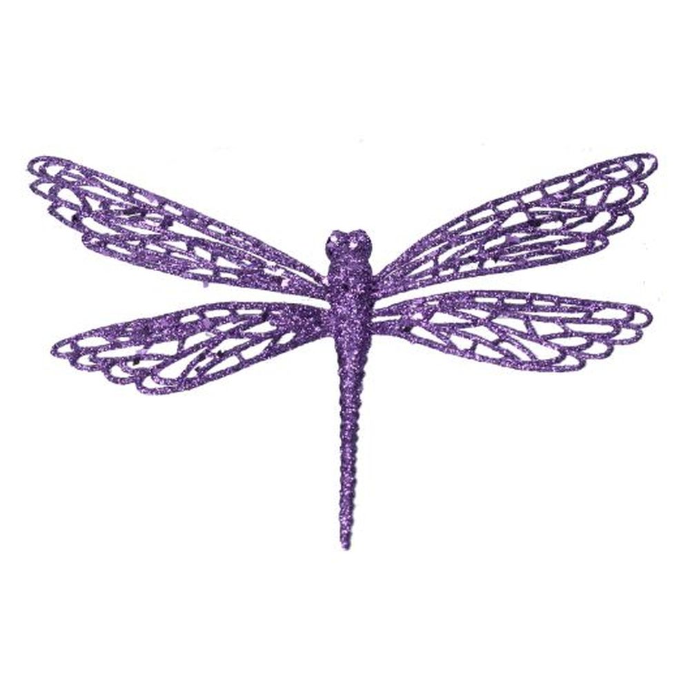 Lilac Glitter/Acrylic Dragonfly Clip