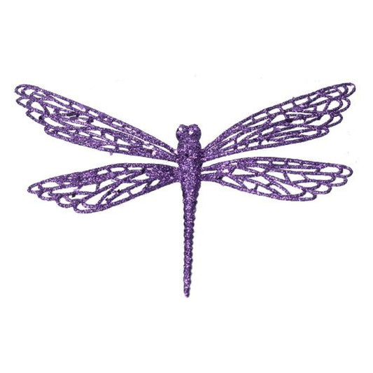Lilac Glitter/Acrylic Dragonfly Clip