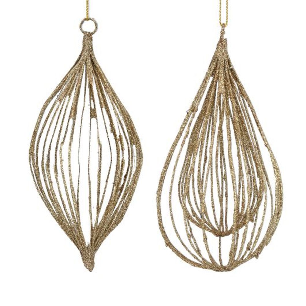 Gold Glitter Wire Olive/Ogee