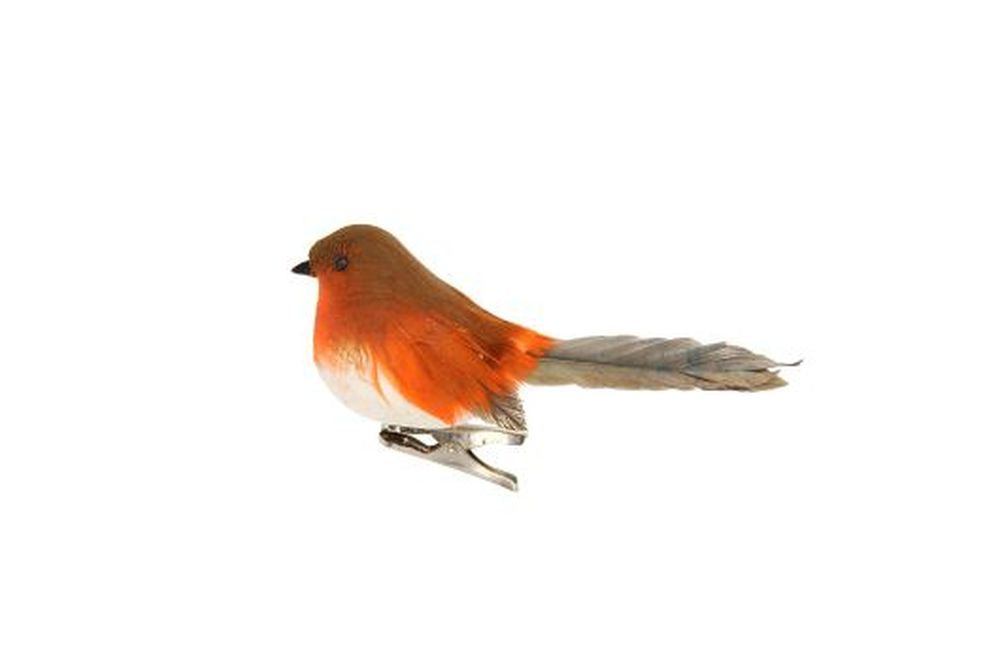 Feather Robin On Clip Dec