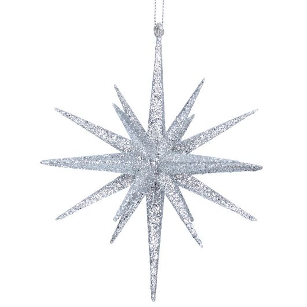 Silver Glitter Bethlehem Star Dec