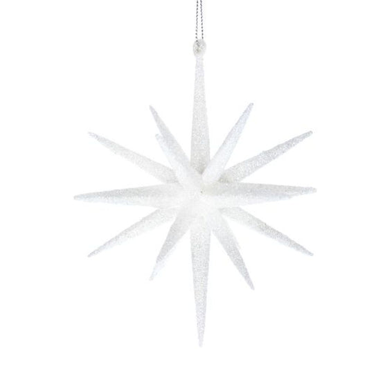 White Glitter Bethlehem Star Dec