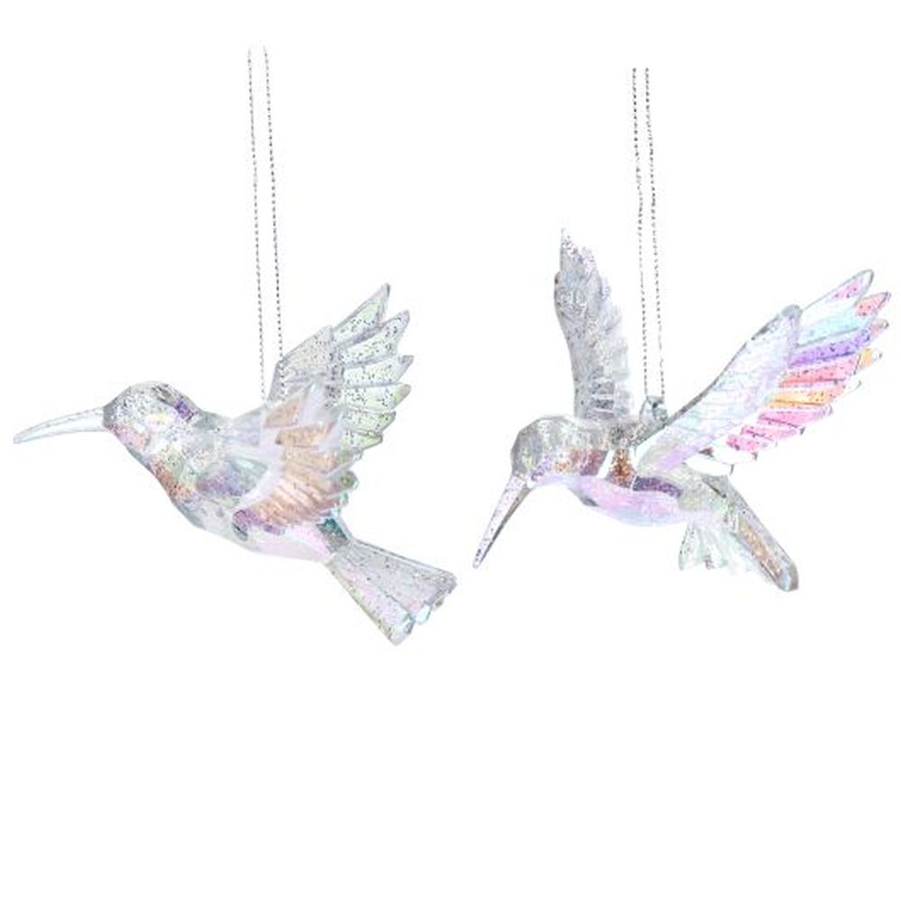 Rainbow Acrylic/Glitter Hummingbird Dec