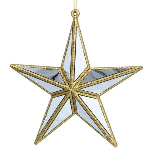 Gold Acrylic/Silver Mirror Star Dec