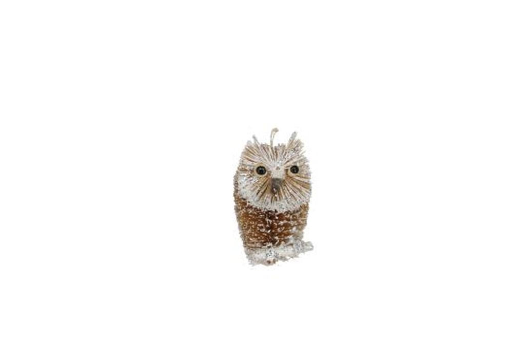 Bristle/Silver Owl Dec - 9cm