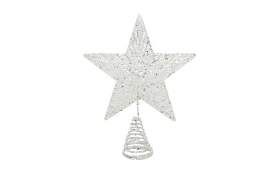 Irid Glitter Moulded Tree Topstar