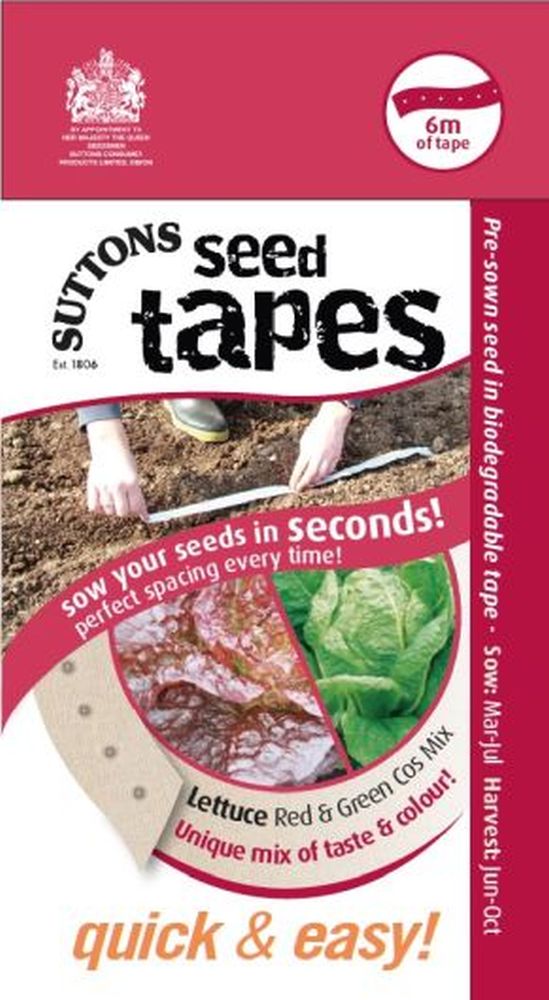 Seed Tape Lettuce Mix - Red/Green Cos