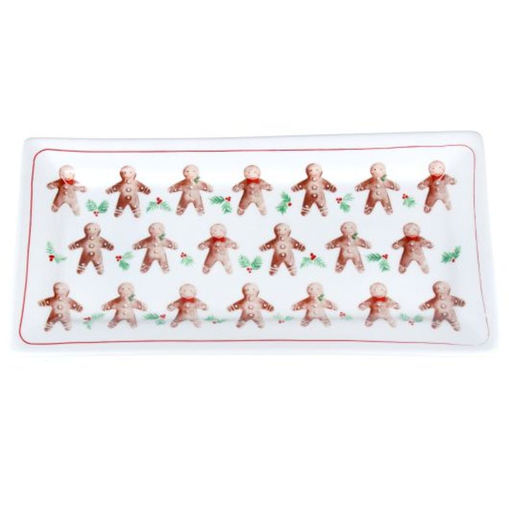 Gingerbread Men Oblong Plate