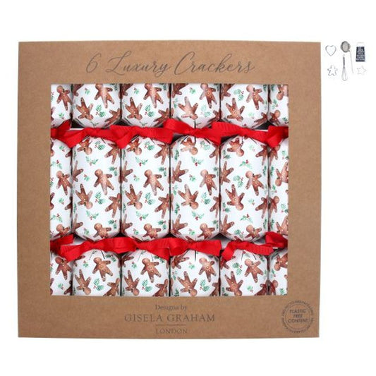Gingerbread Men Design Crackers, Box/6