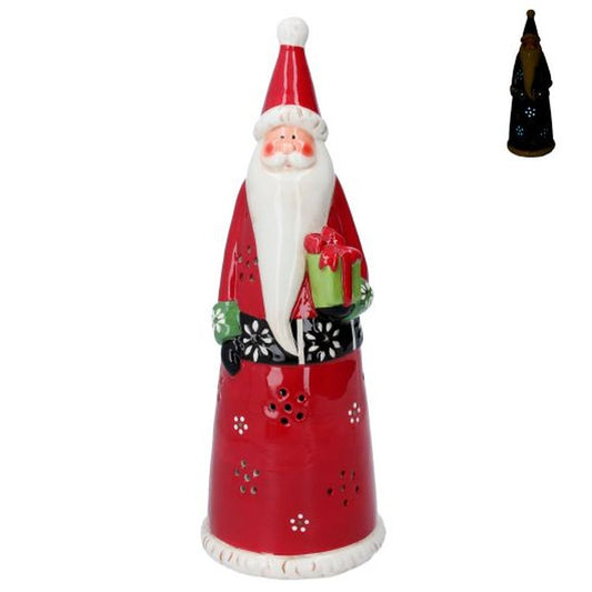 Tall Ceramic LED Santa Orn, Lge