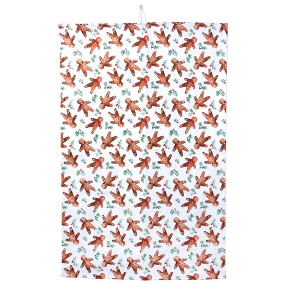 Gingerbread Men Fabric Tea Towel