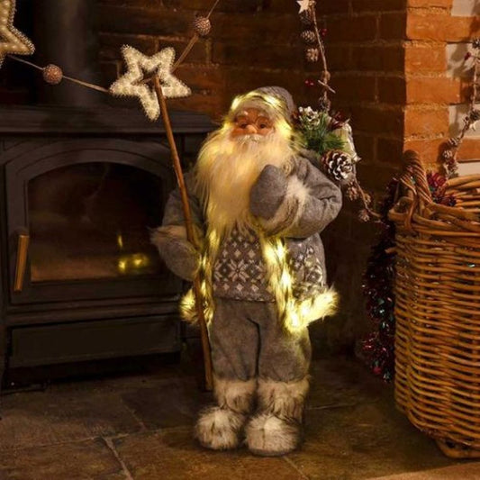 Inlit Father Christmas - Grey Jumbo