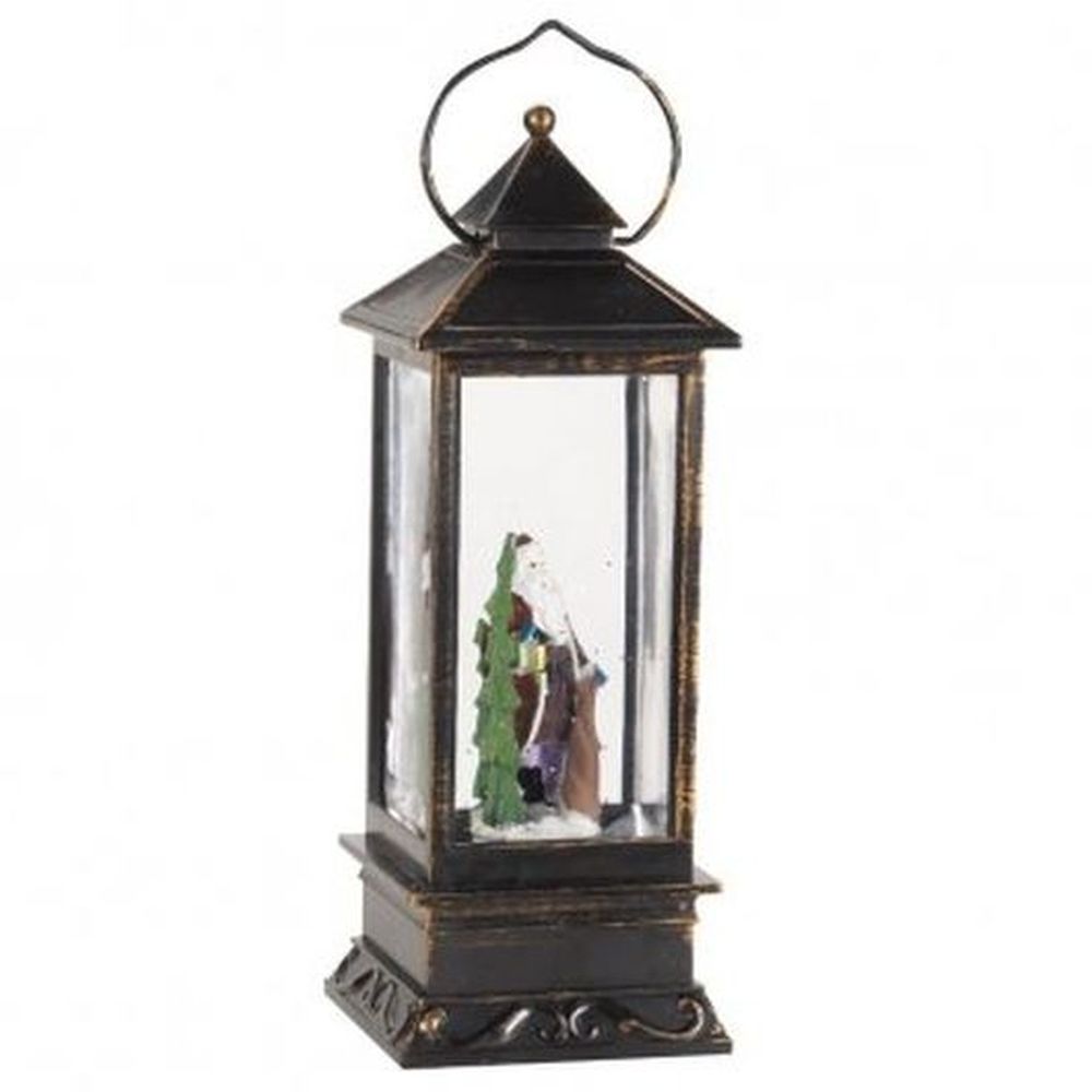 SnowSwirl Santa Lantern
