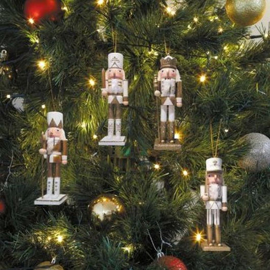 Nutcracker Pendant - Gold/White