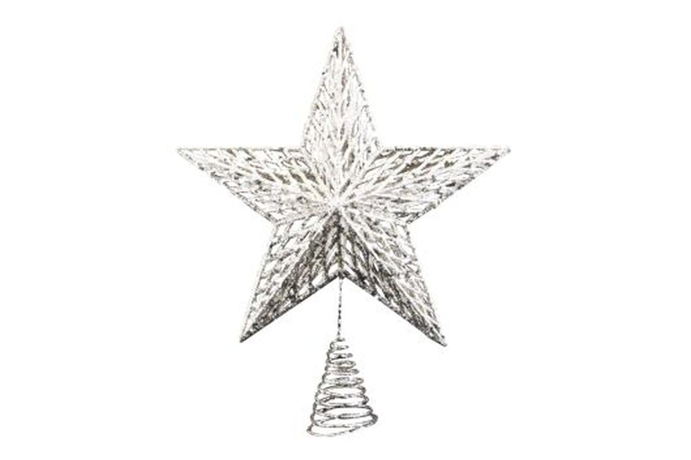 Gold Glitter Moulded Tree Top Star, Lge - 35cm