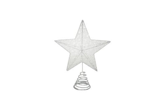 Irid Glitter Mesh 5-Point Tree Top Star