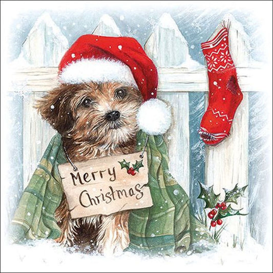 Napkin 33 Christmas Puppy FSC Mix