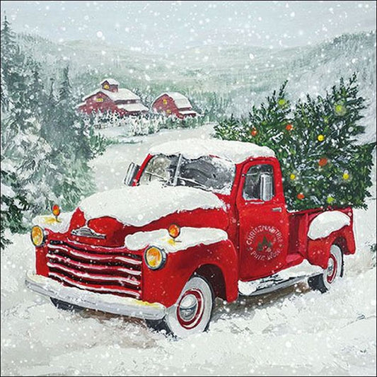 Napkin 33 Christmas Truck FSC Mix