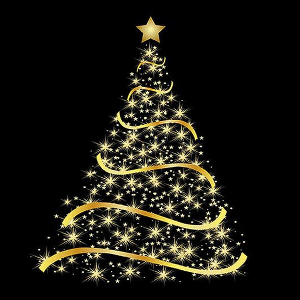 Napkin 33 Shining Tree Black FSC Mix