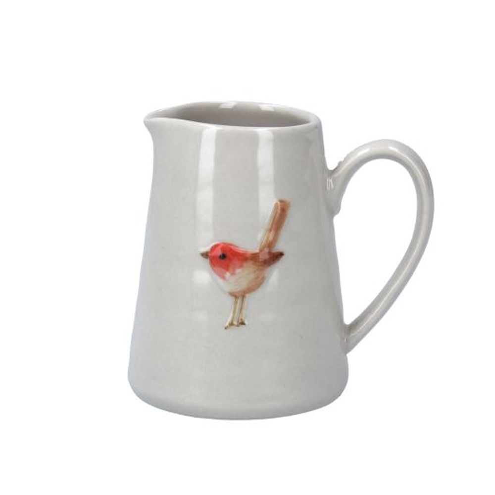 Ceramic Mini Jug with Robin