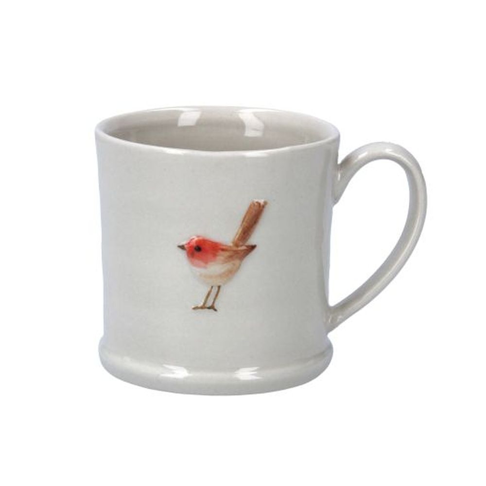 Ceramic Mini Mug with Robin