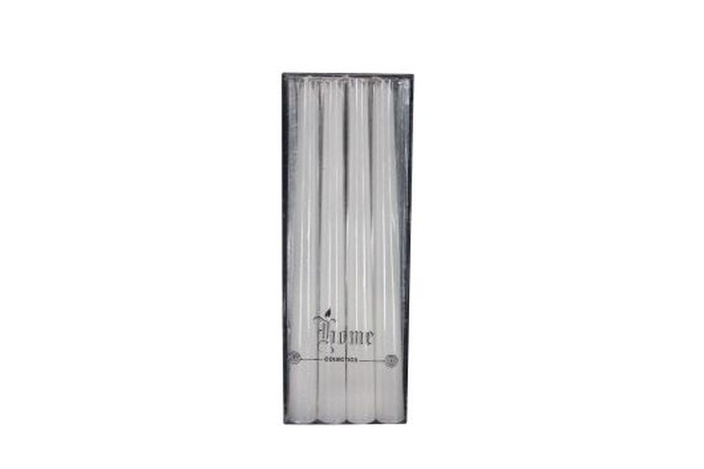Irid Glittered Taper Candle, Pack/4