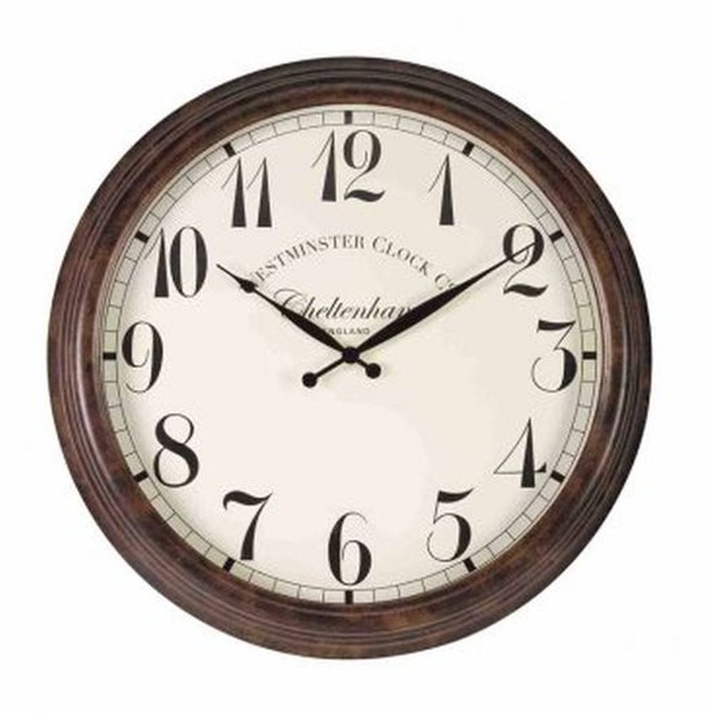 Cheltenham Wall Clock & Thermometer 23in