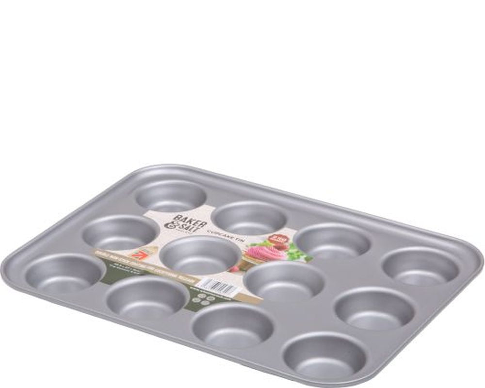 Baker & Salt Non-Stick 12 Cup Cupcake Tin