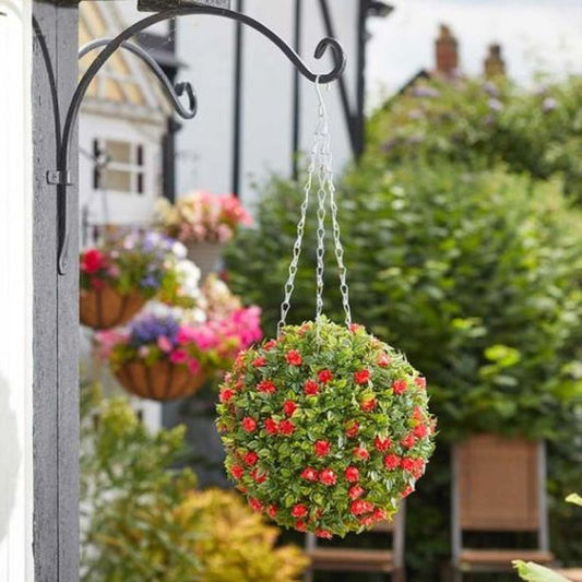 Topiary Red Rose Ball 30cm