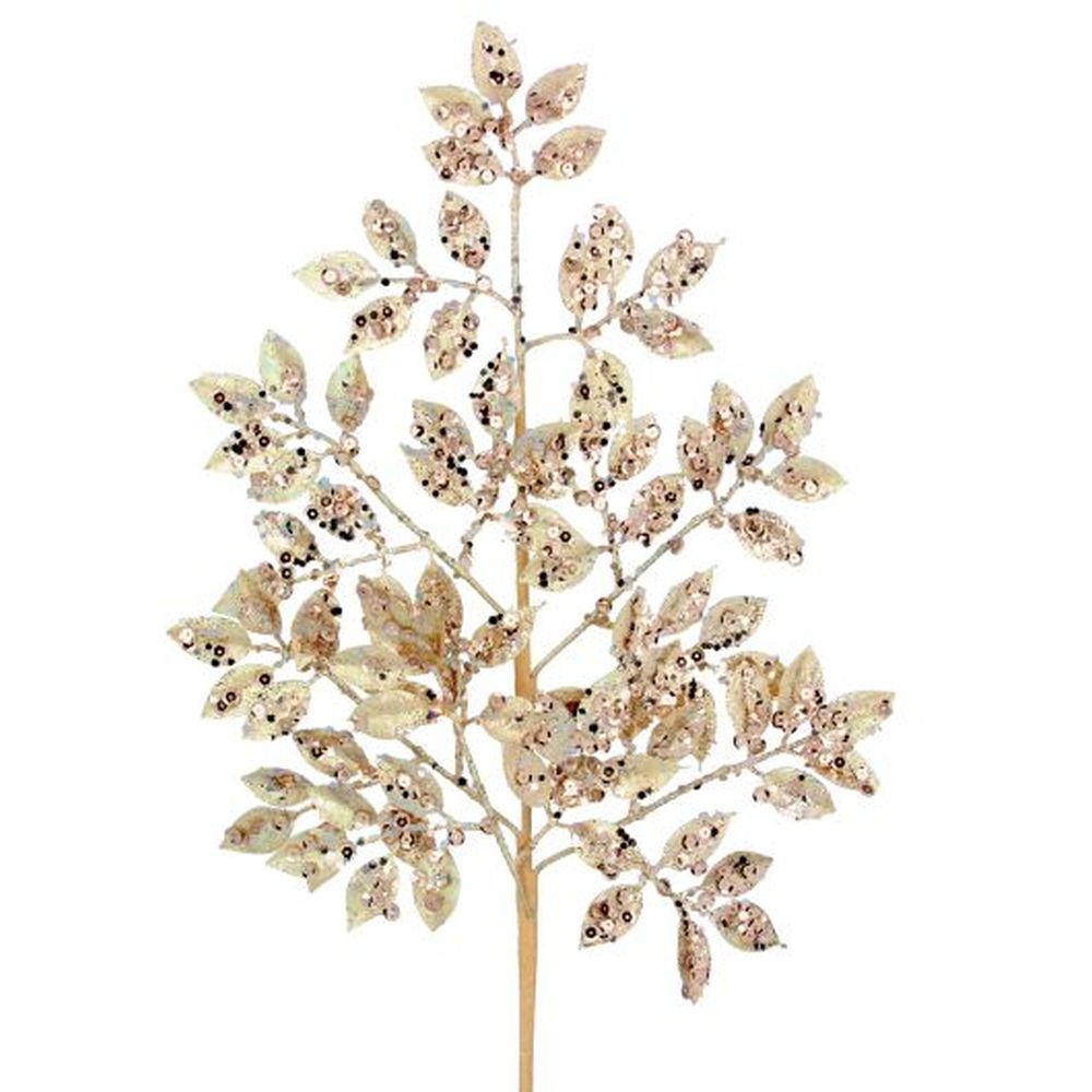 Two-Tone Gold Glitter Acrylic Leaf Branch