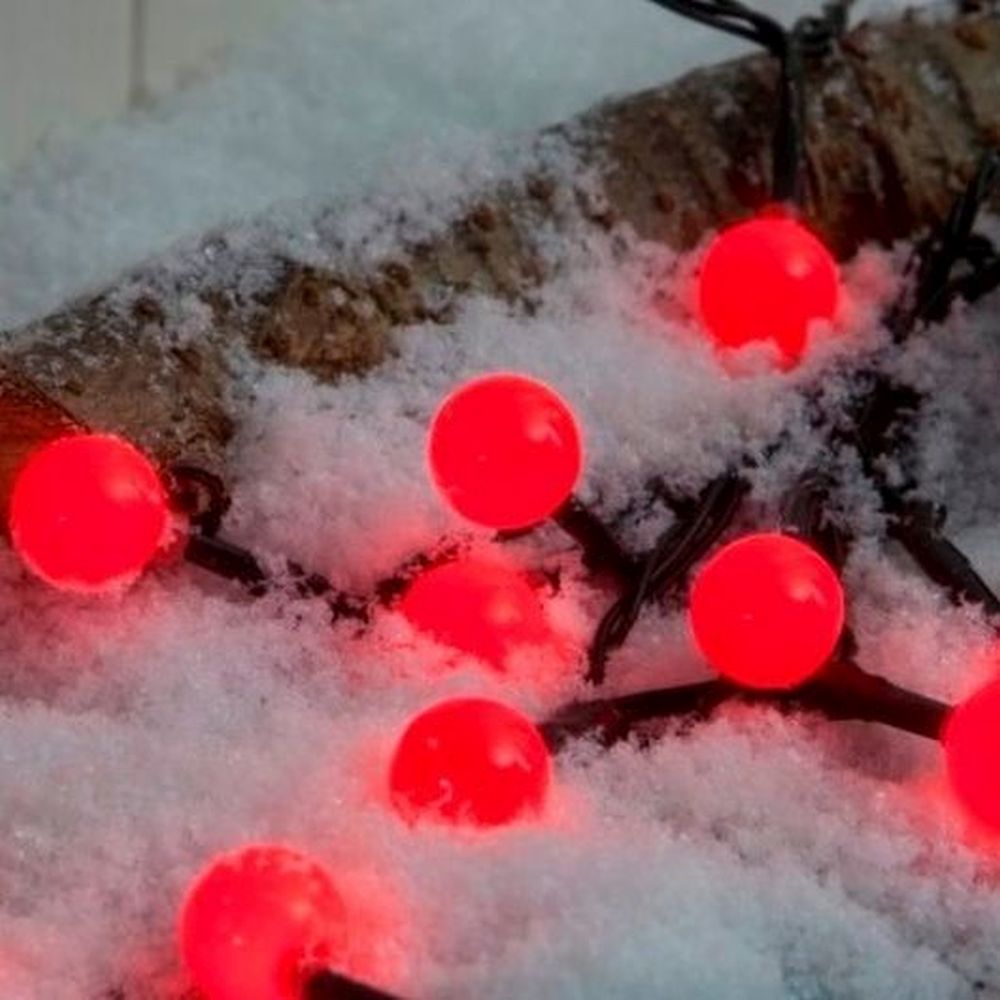 100 FIT & FORGET B/O RED MULTIFUNCTION BERRY LIGHTS