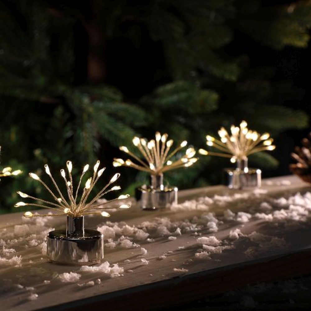 6 WARM WHITE FIREWORK T-LIGHTS WITH 20 MICRO LEDS