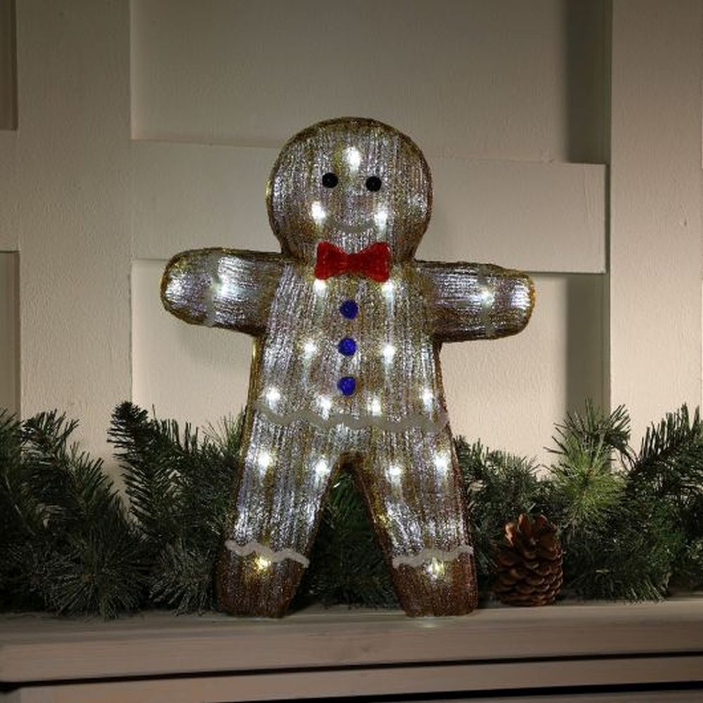 40CM ACRYLIC MR GINGERBREAD
